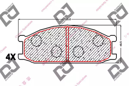 Комплект тормозных колодок DJ PARTS BP1781